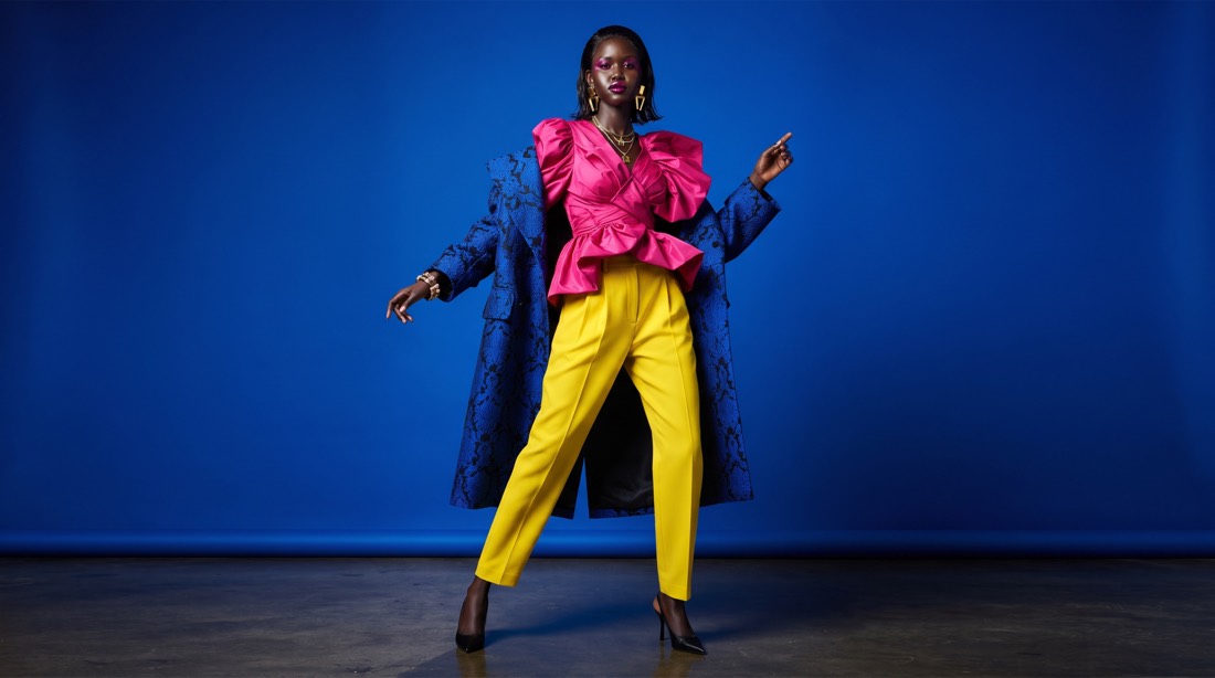 A fashion editorial still in the ReelSeconds output style